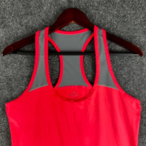 Athleta Chi Mesh Tank Top Womens Medium Racerback Hot Pink Gray - Picture 3 of 6